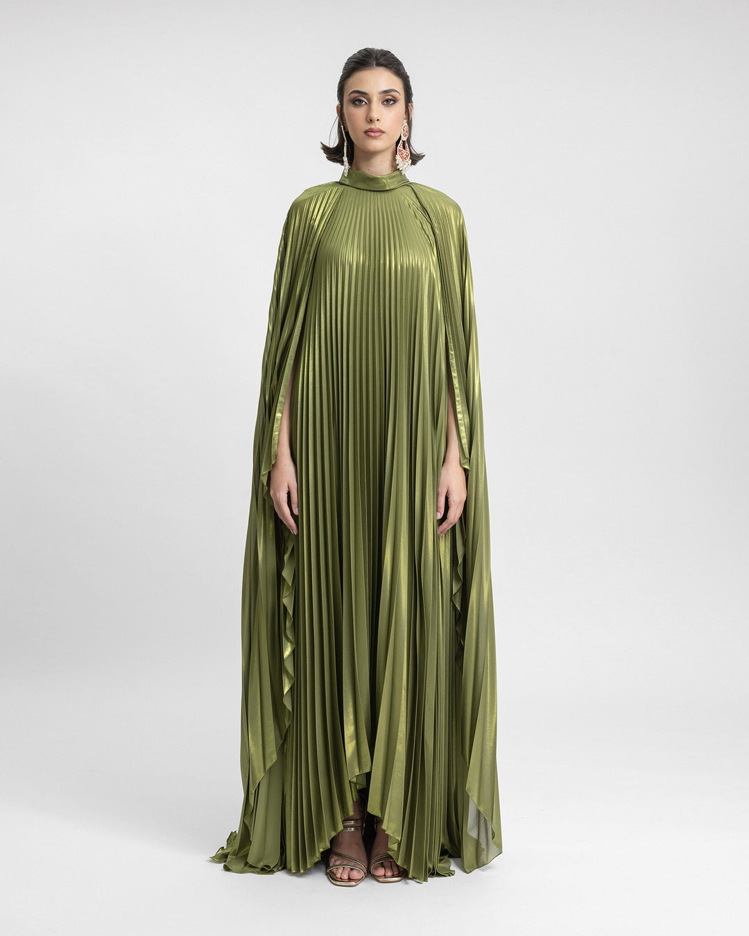 Layered Cape-Like Sleeves Kaftan