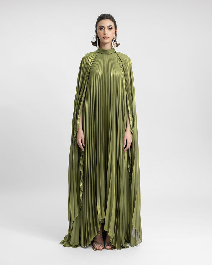 Layered Cape-Like Sleeves Kaftan