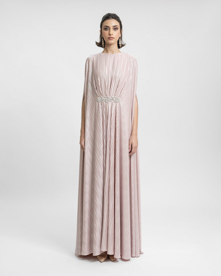 Draped Beaded Waistline Kaftan