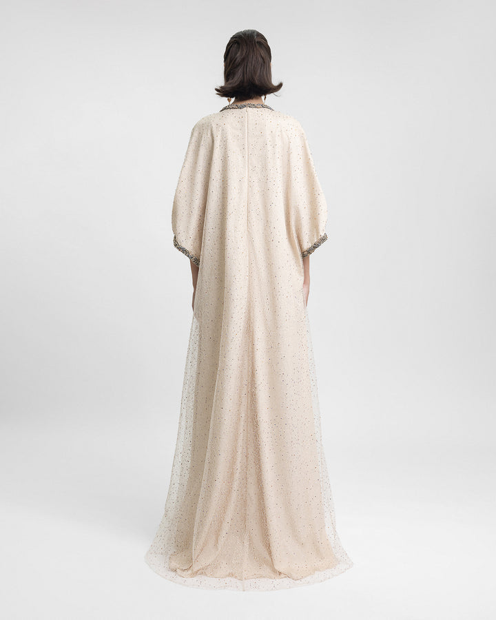 V-Neckline Loose-Cut Kaftan