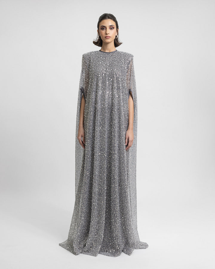 Floor-Length Beaded Kaftan