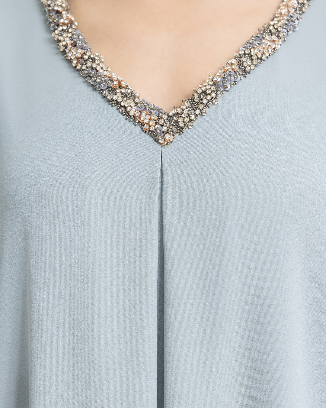 Beaded V-Neckline Kaftan