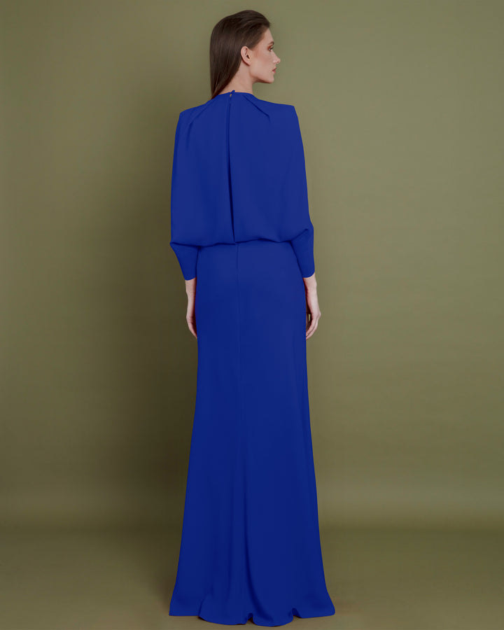 Slim Cut Royal Blue Dress