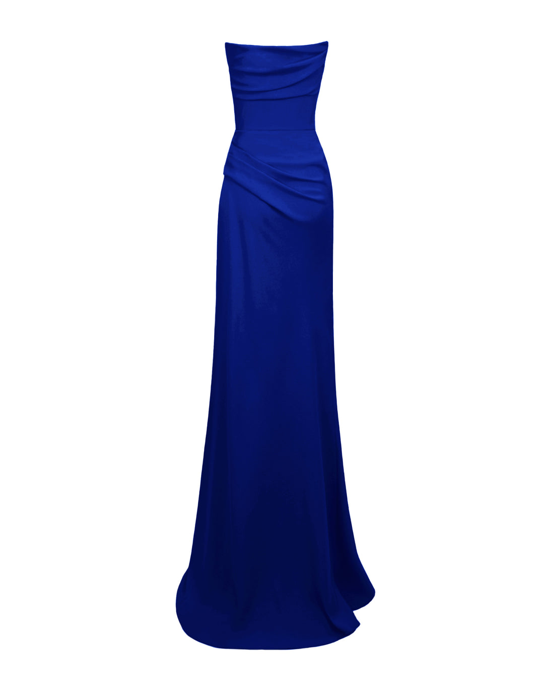 Beaded Royal Blue Strapless Dress