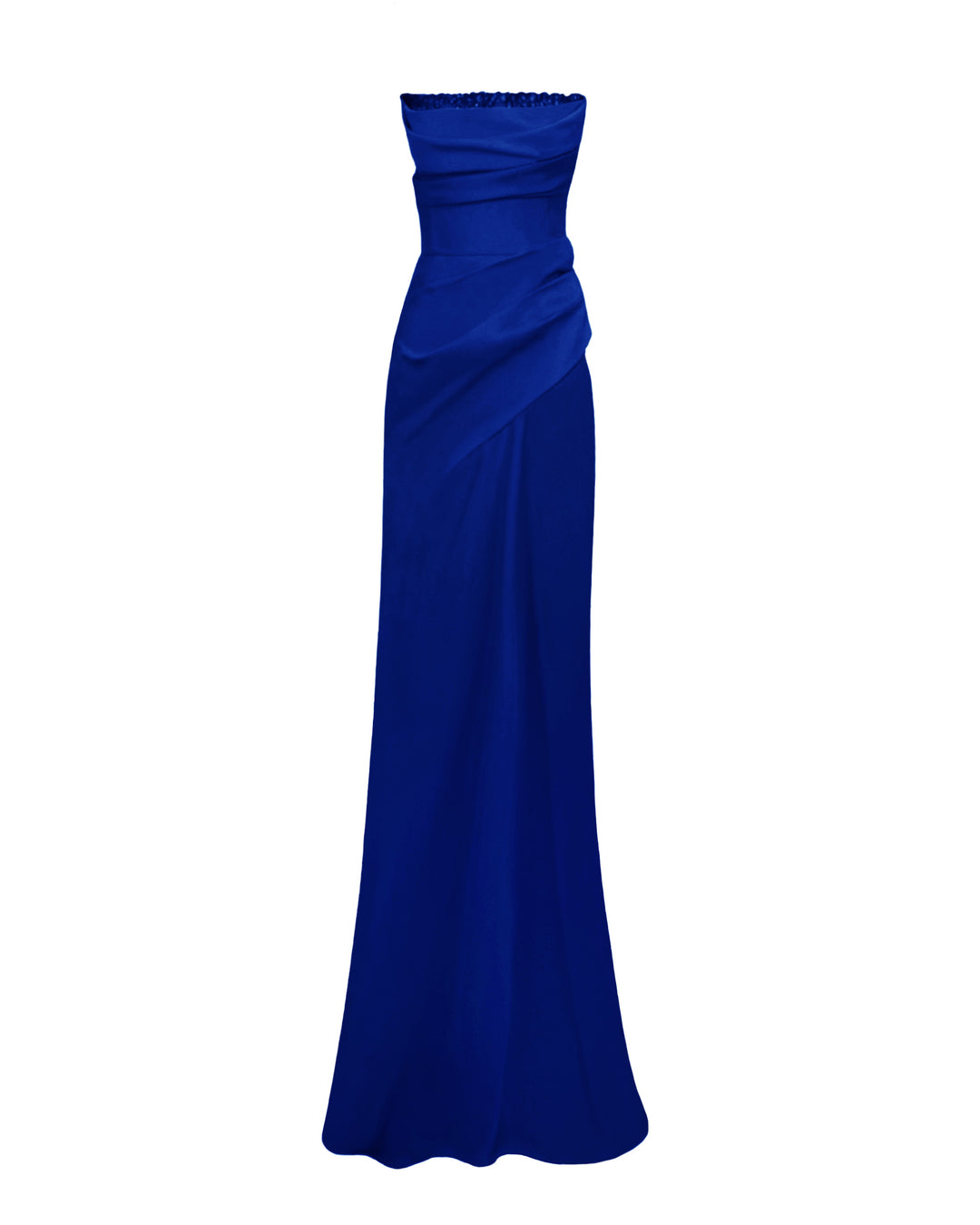 Beaded Royal Blue Strapless Dress