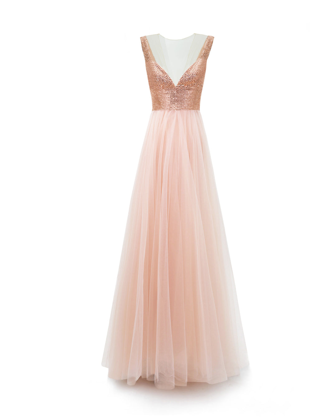 Embellished Corseted Tulle Dress