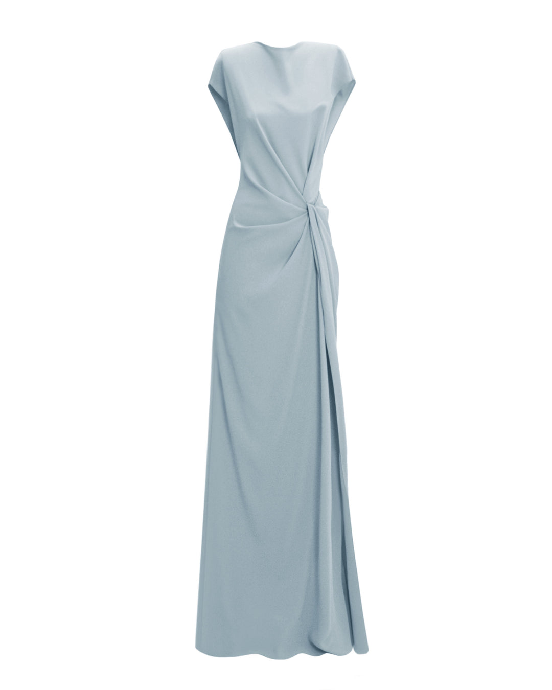 Loose Cut Teal Dress With Draping