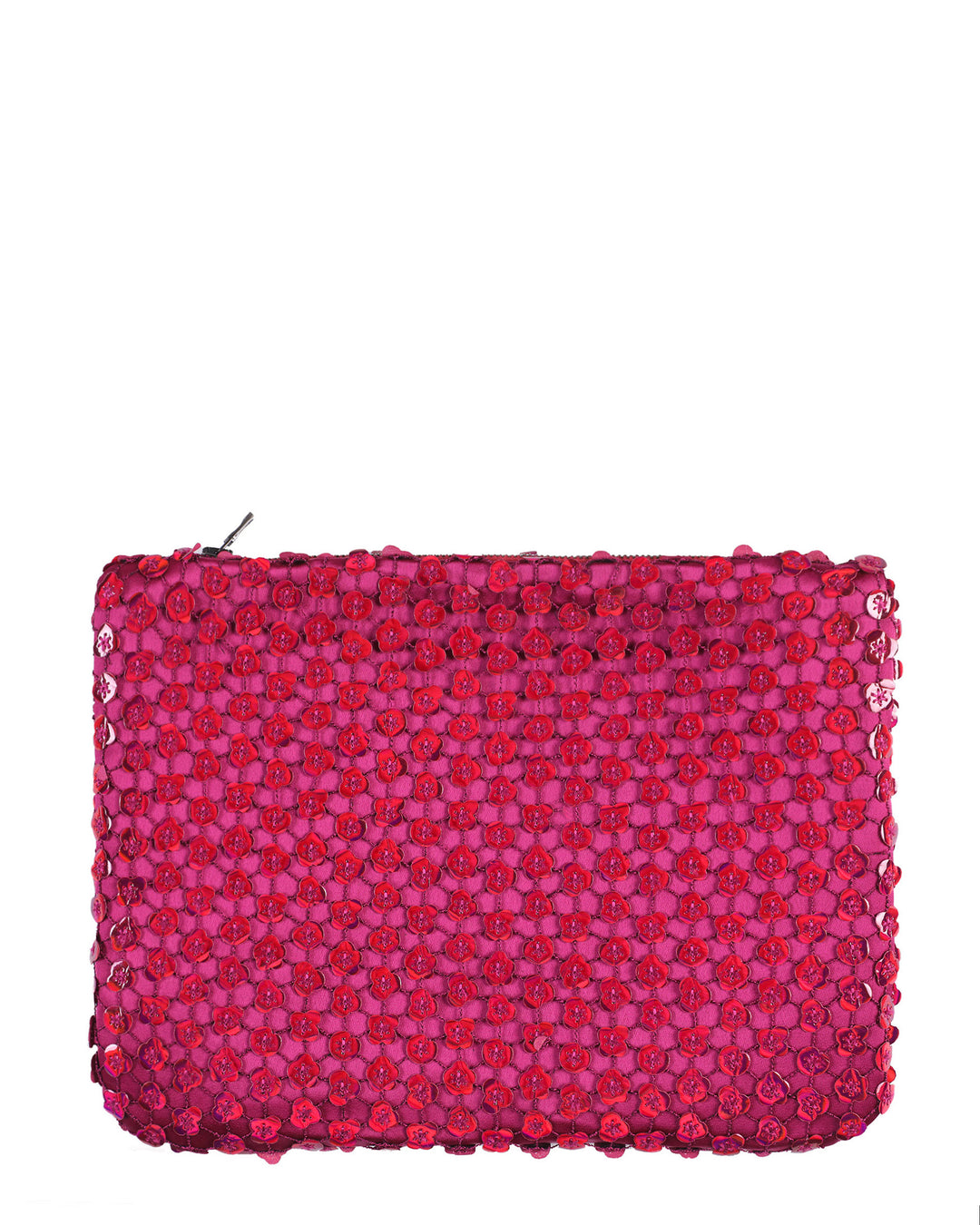 Color-Changing Sequin Fuchsia Clutch