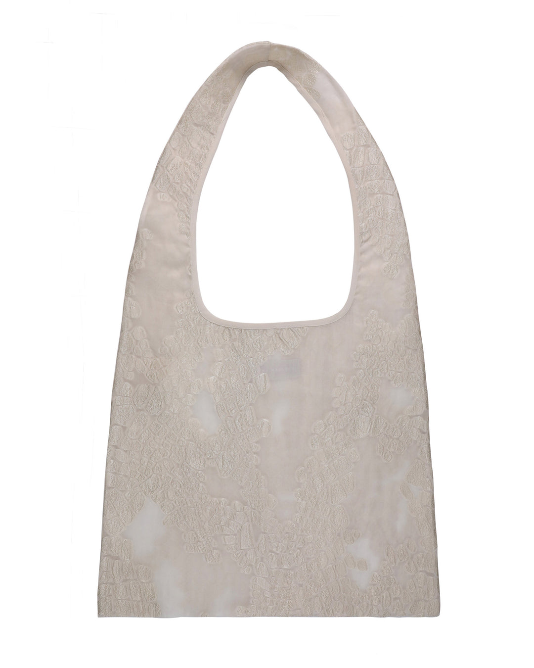 Patterned Light Gold Tote Bag