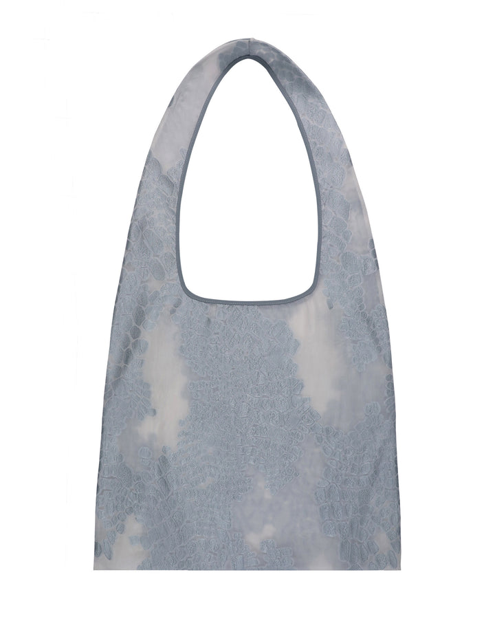 Patterned Light Blue Tote Bag