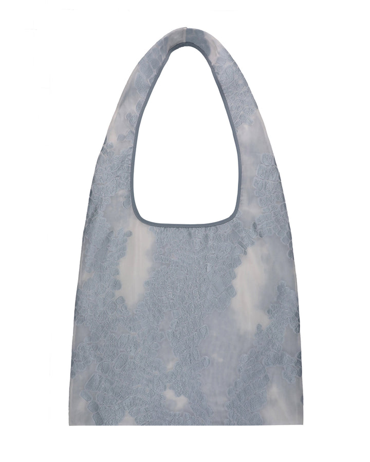 Patterned Light Blue Tote Bag