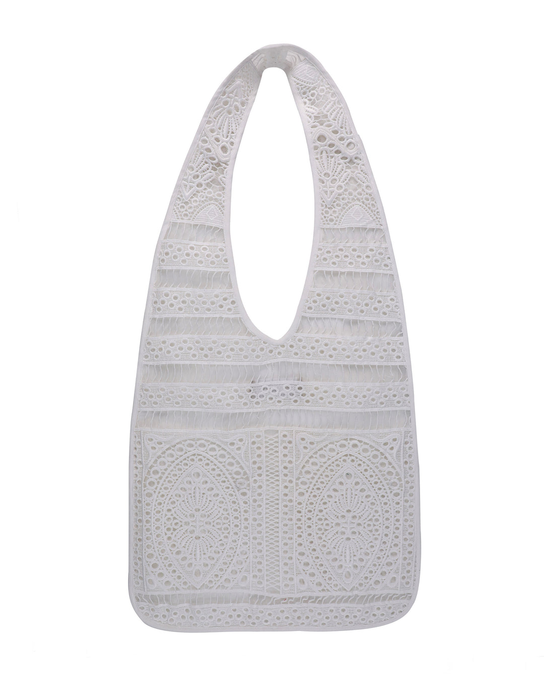 Patterned Lace Sheer Tote Bag