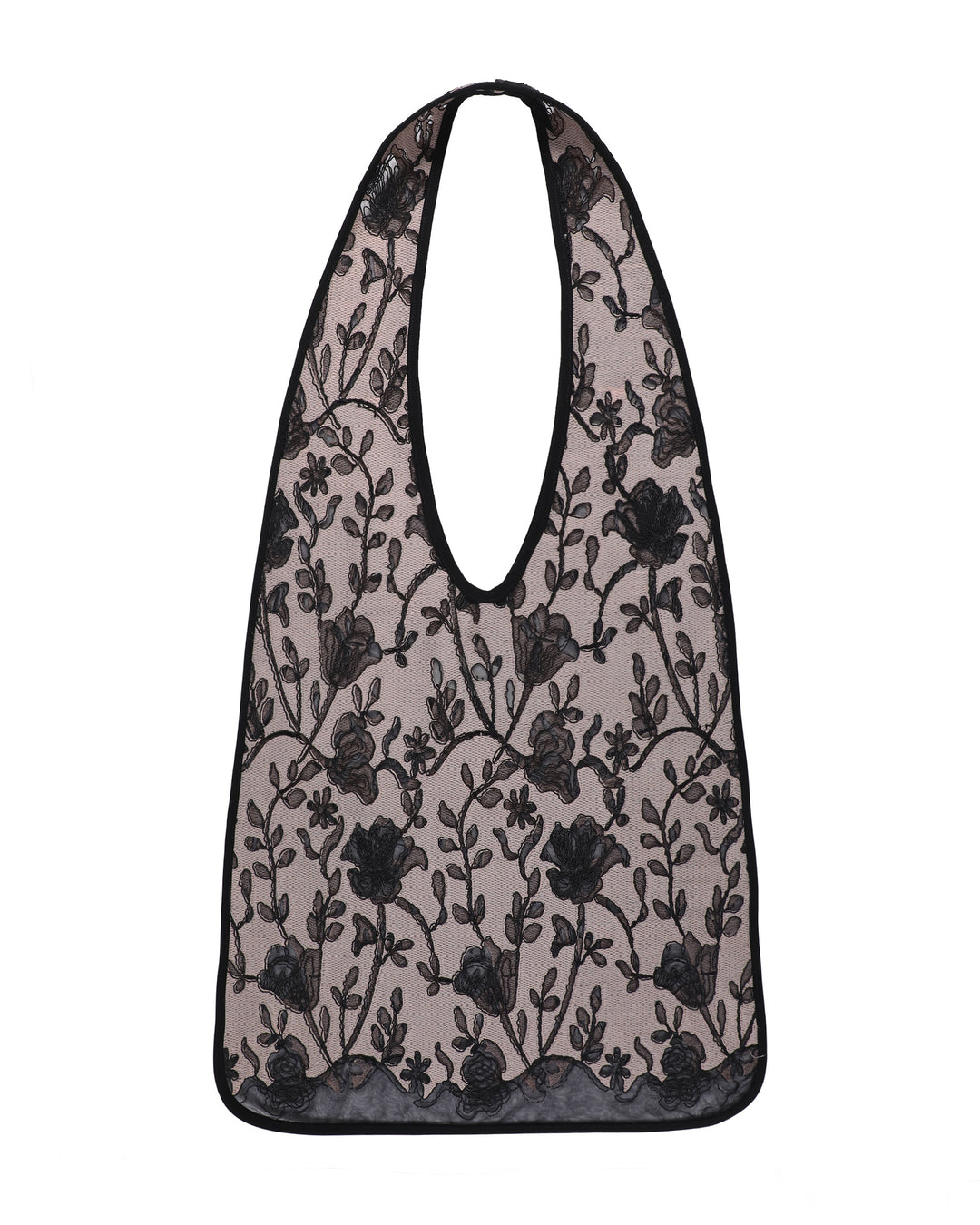 Patterned Lace Sheer Tote Bag