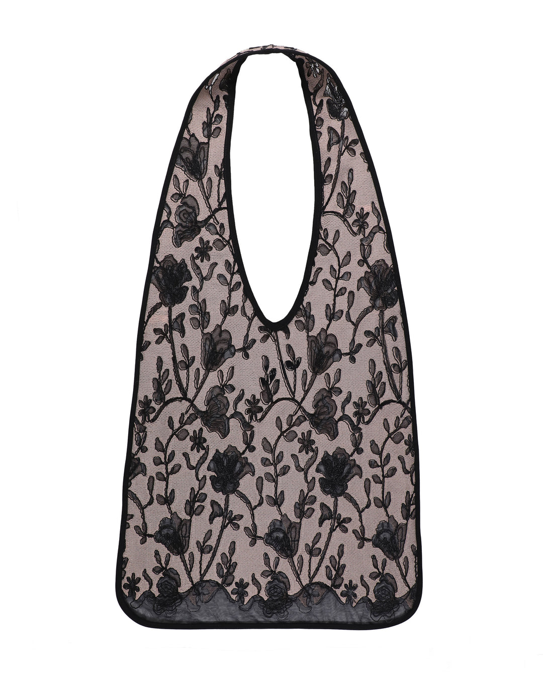 Patterned Lace Sheer Tote Bag