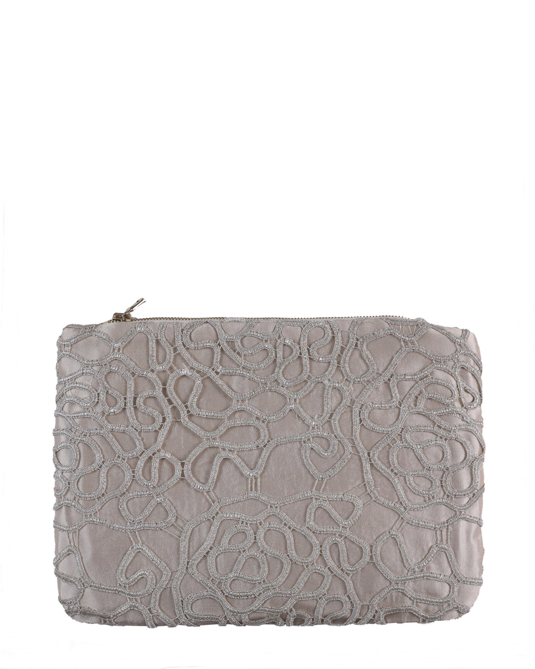 Embroidered Lace Clutch