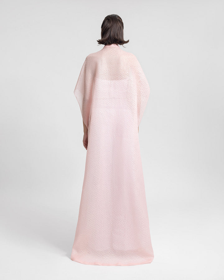 Open Floor-Length Pink Kaftan