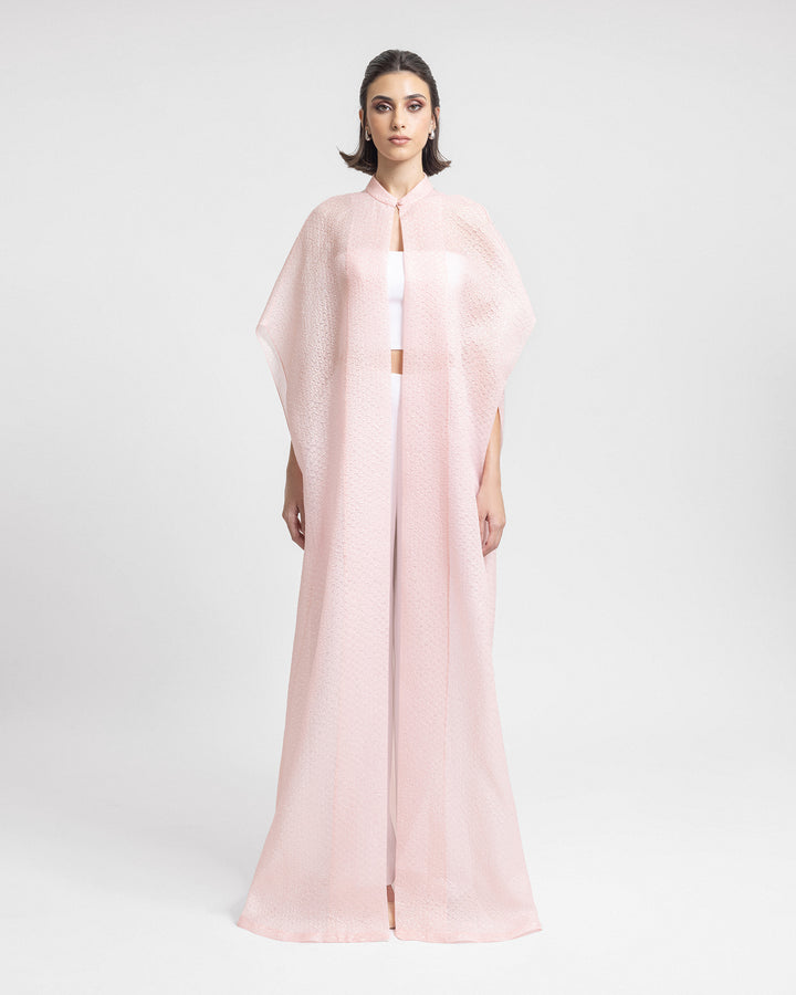 Open Floor-Length Pink Kaftan