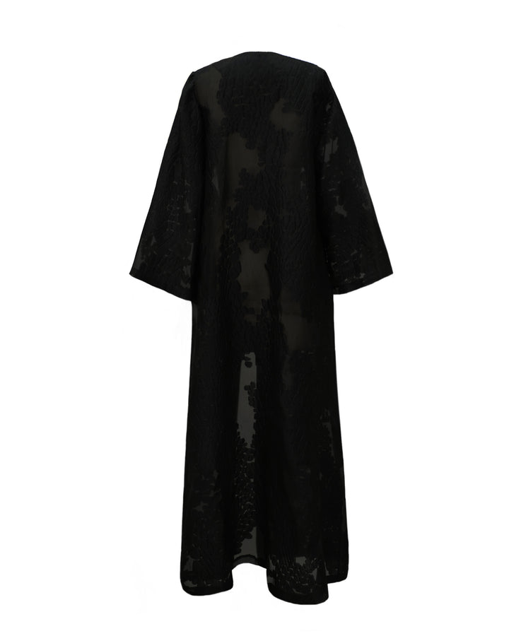 Open Loose-Cut Black kaftan