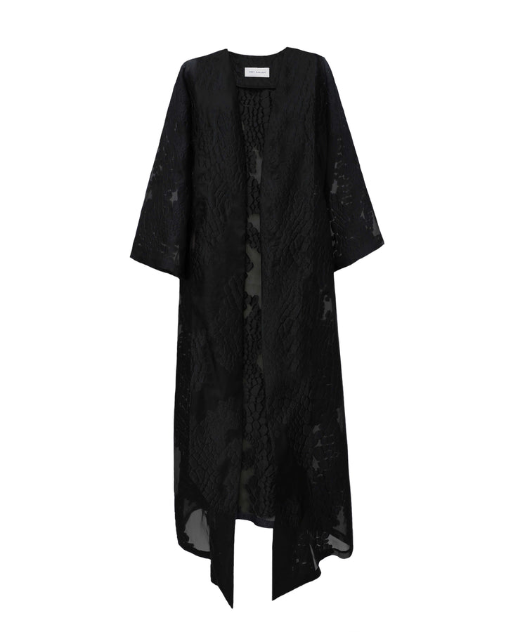 Open Loose-Cut Black kaftan