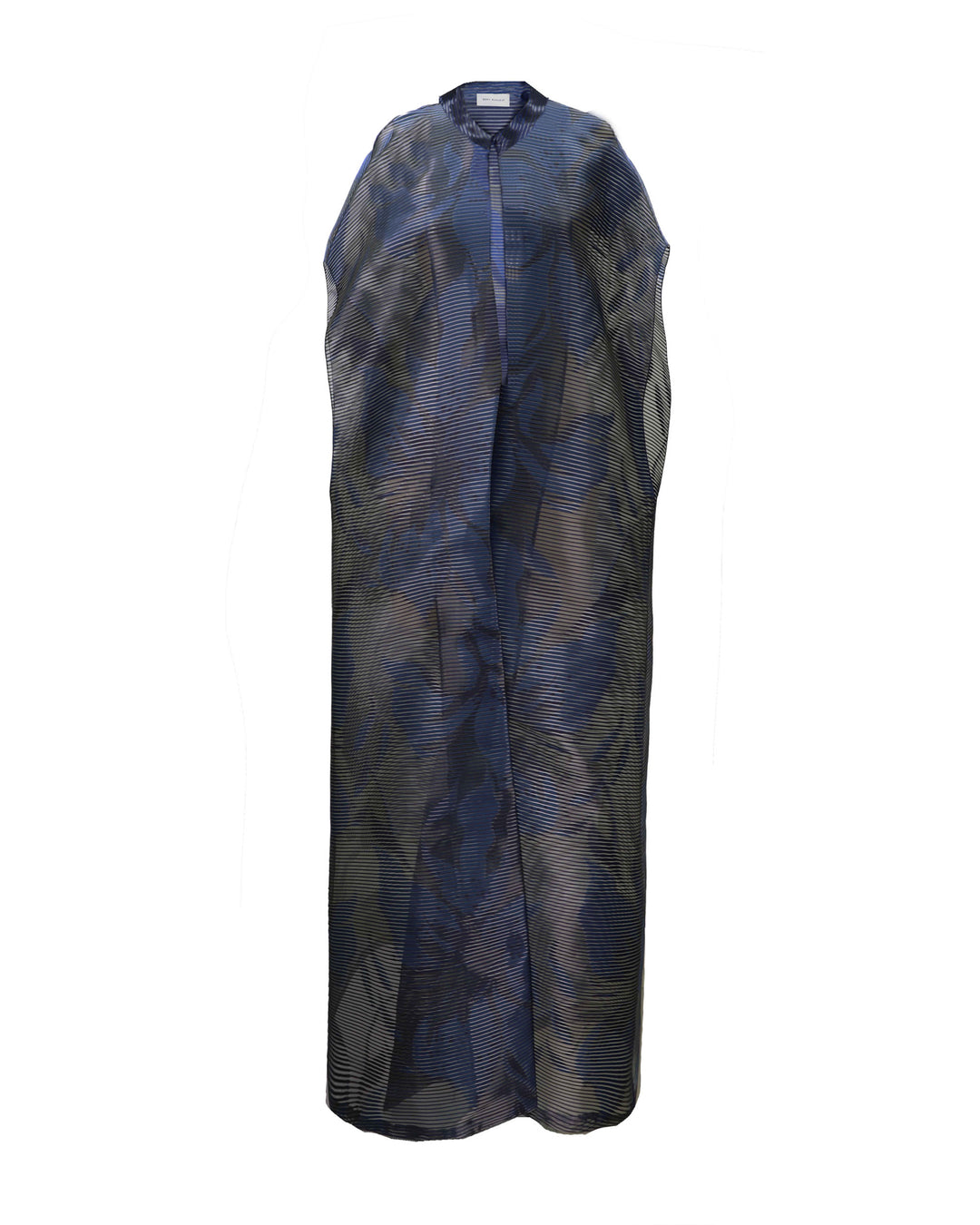 Open Floor-Length Navy Kaftan