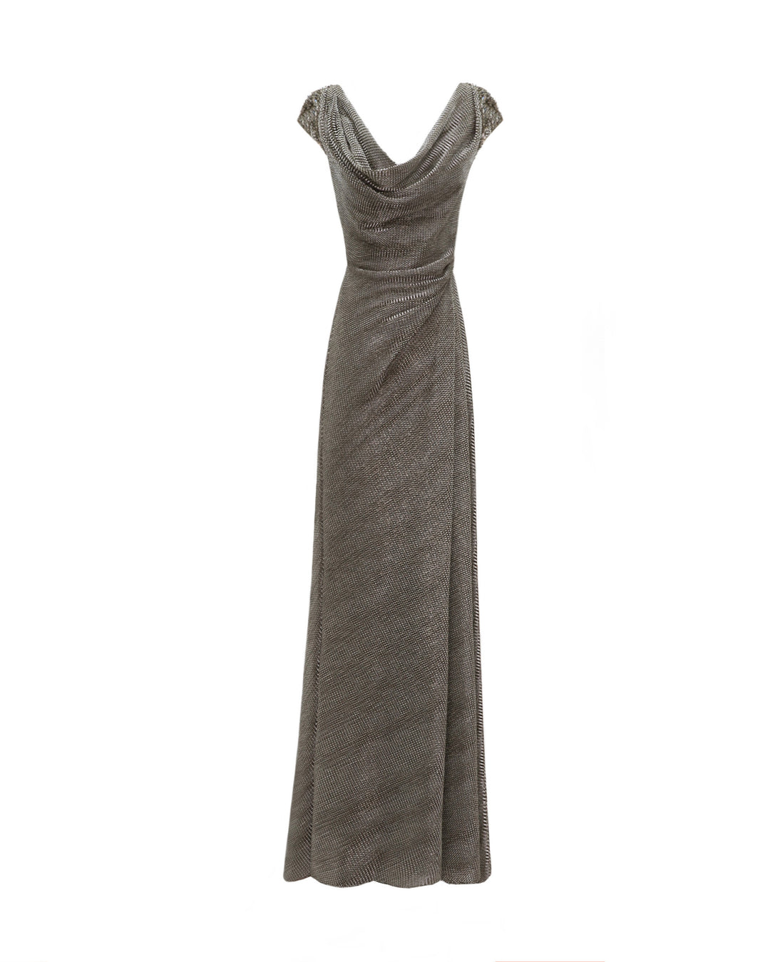 Draped Cowl-Neckline Dress