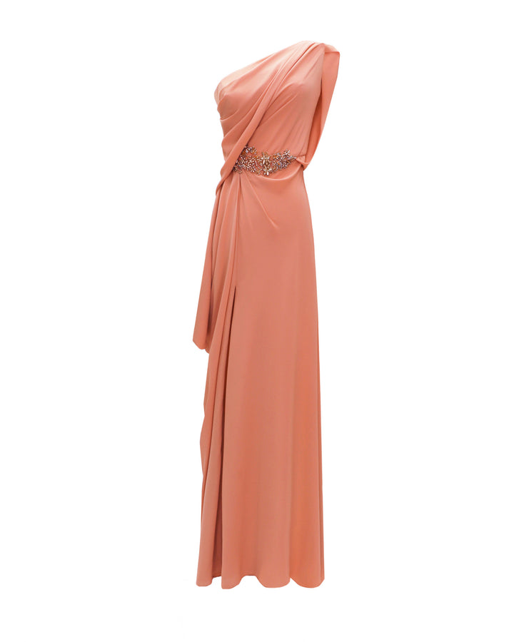 One-Shoulder Draped Dress