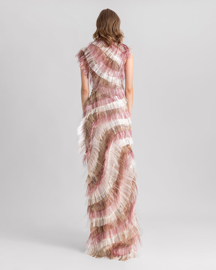 Metallic Fringes Dress