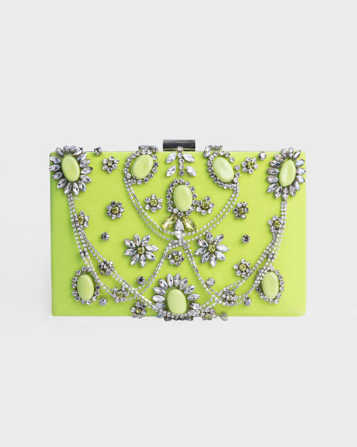 Bejeweled Lime Clutch