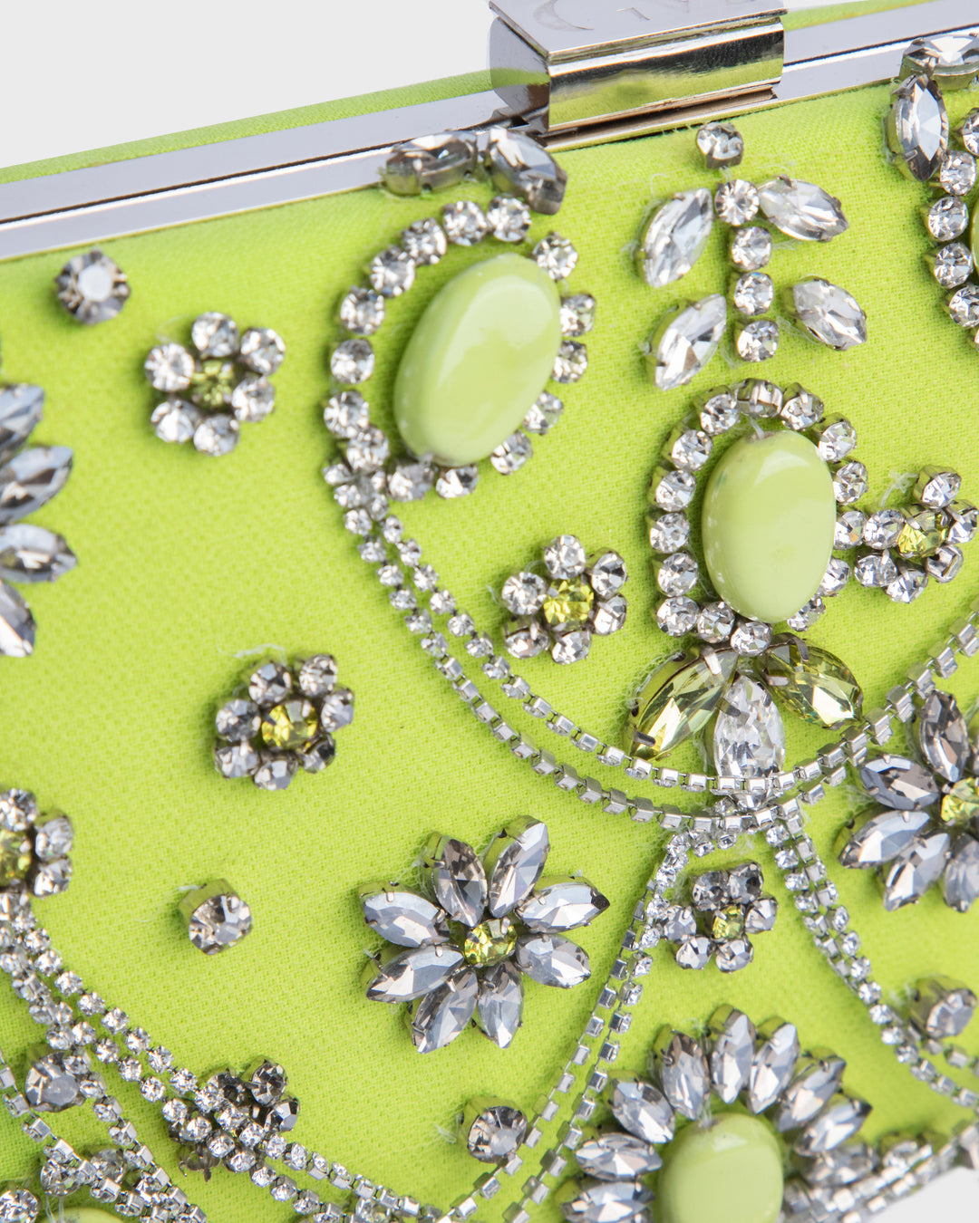 Bejeweled Lime Clutch