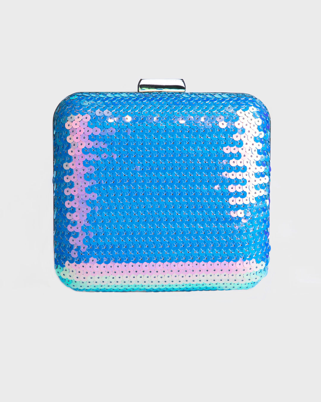 Sequins Aqua Clutch