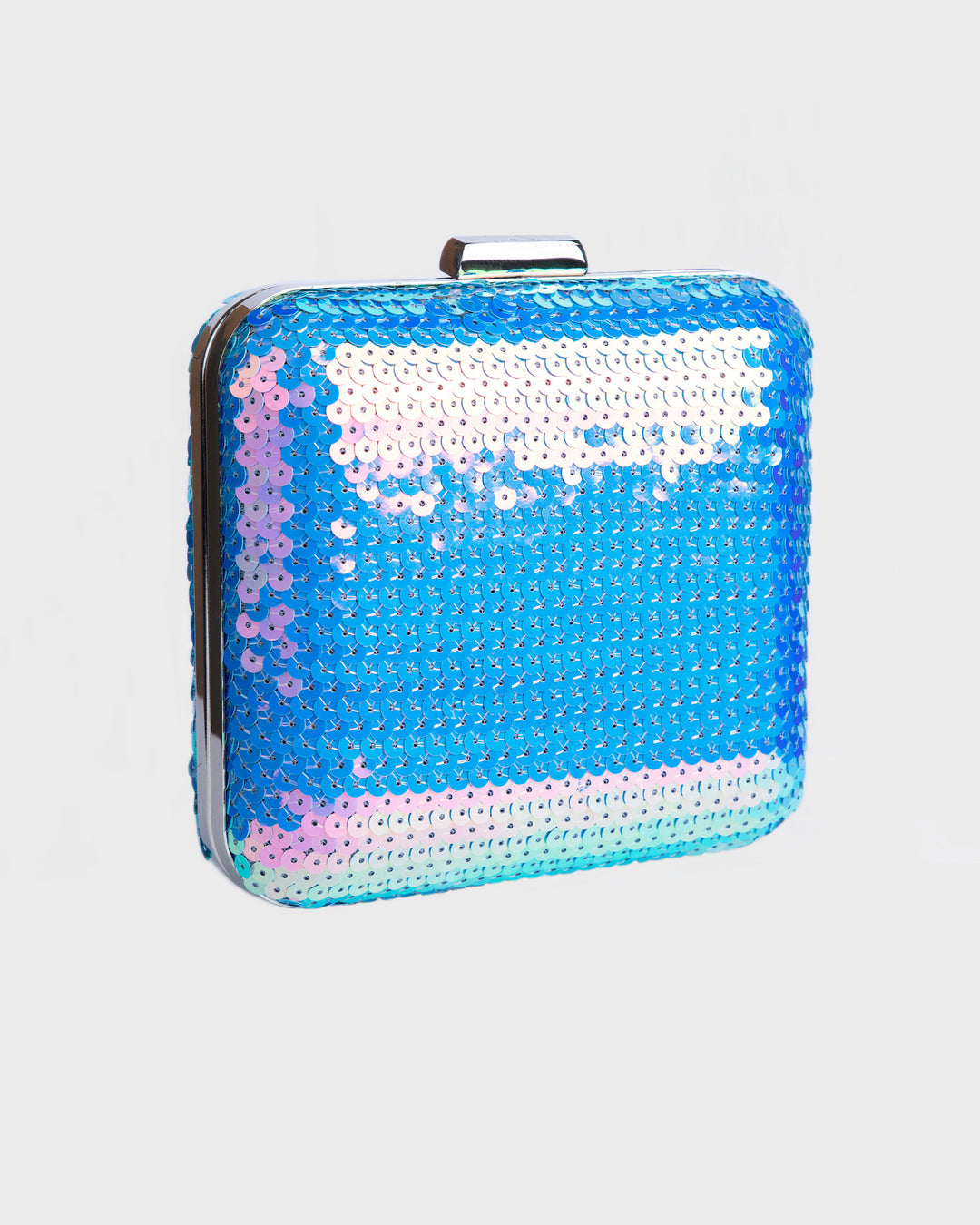 Sequins Aqua Clutch