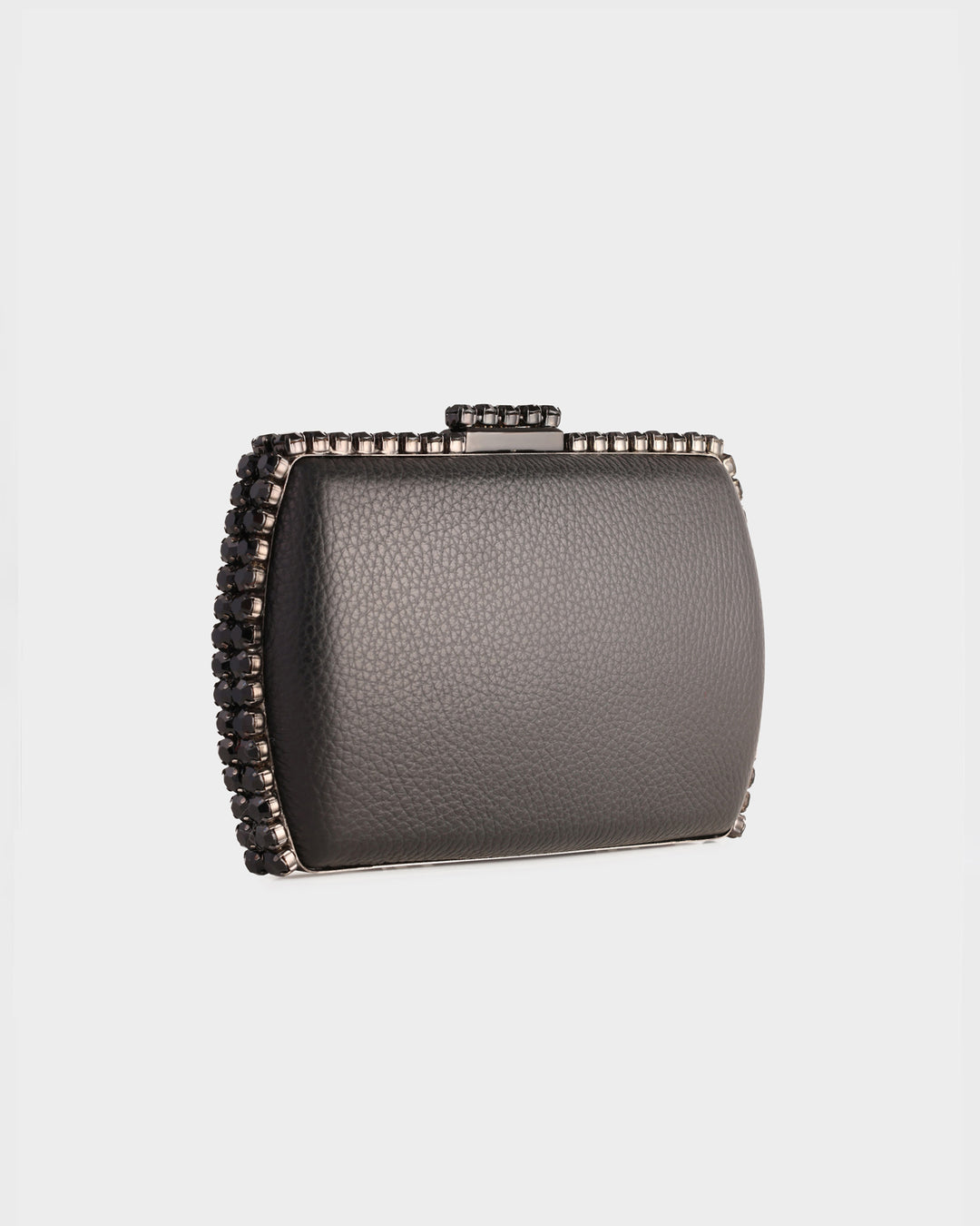 Leather Clutch With Black Hardware