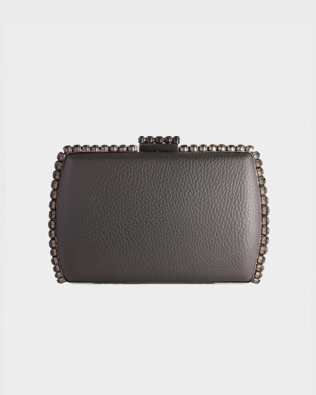 Leather Clutch With Black Hardware