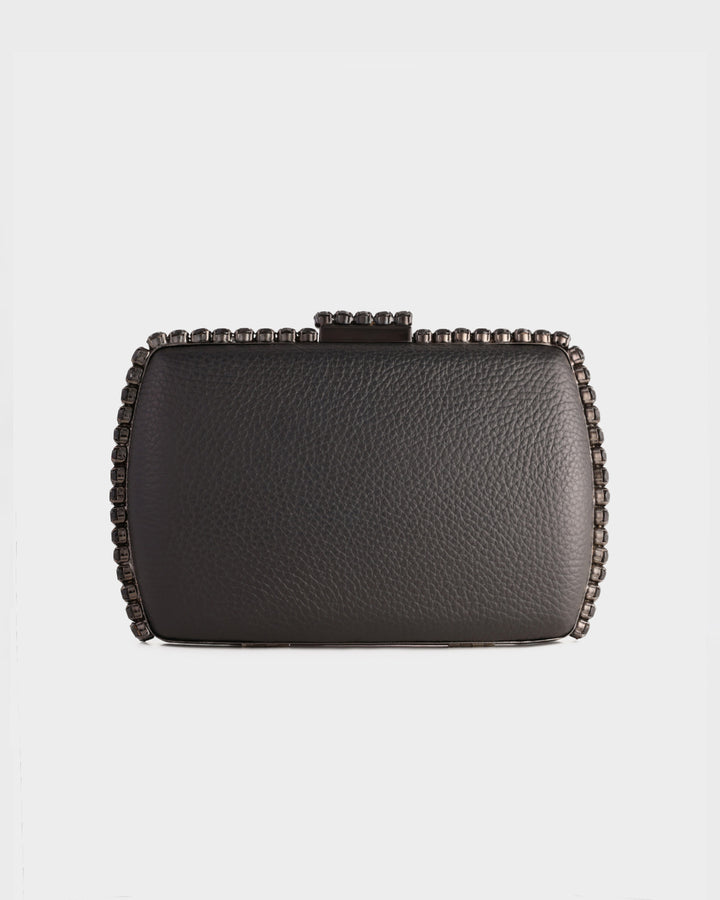 Leather Clutch With Black Hardware