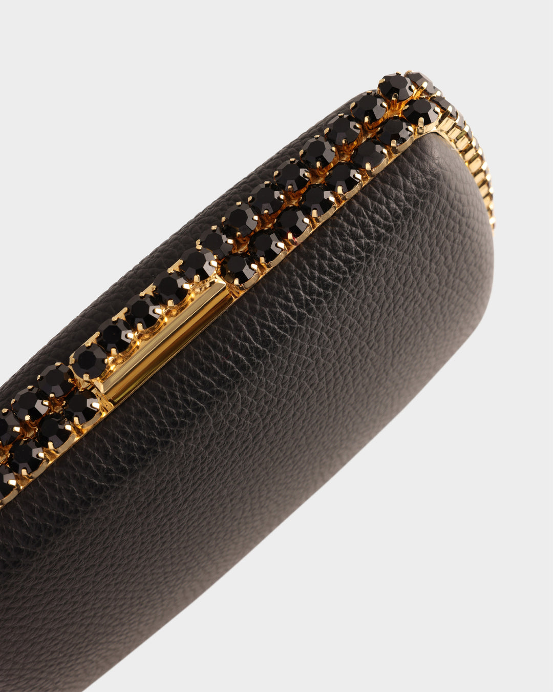 Leather Clutch With Gold Hardware