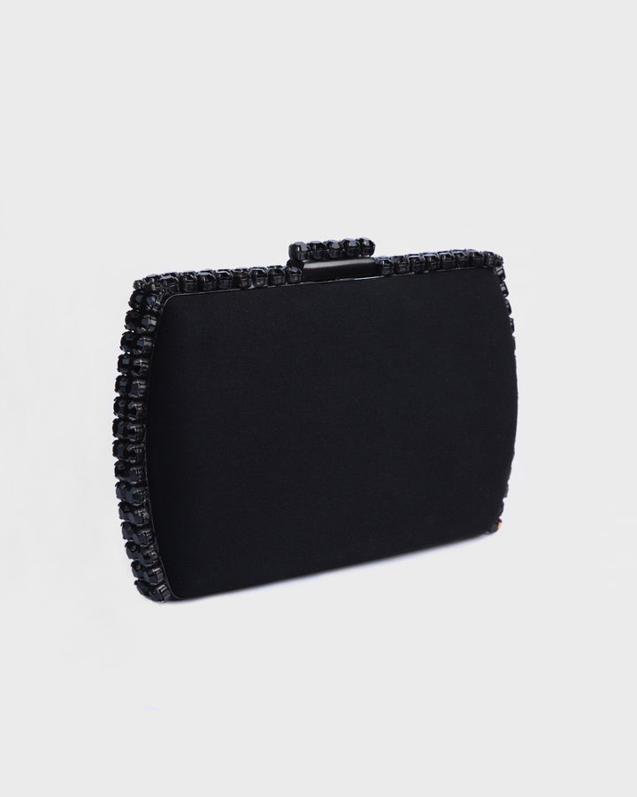 Black Clutch With Black Hardware