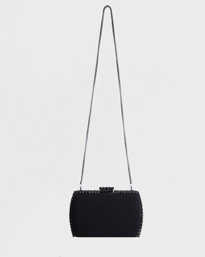 Black Clutch With Black Hardware