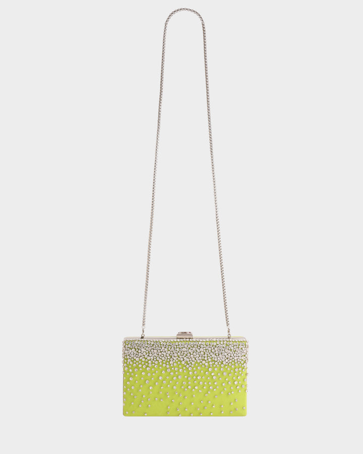 Bejeweled Lime Clutch