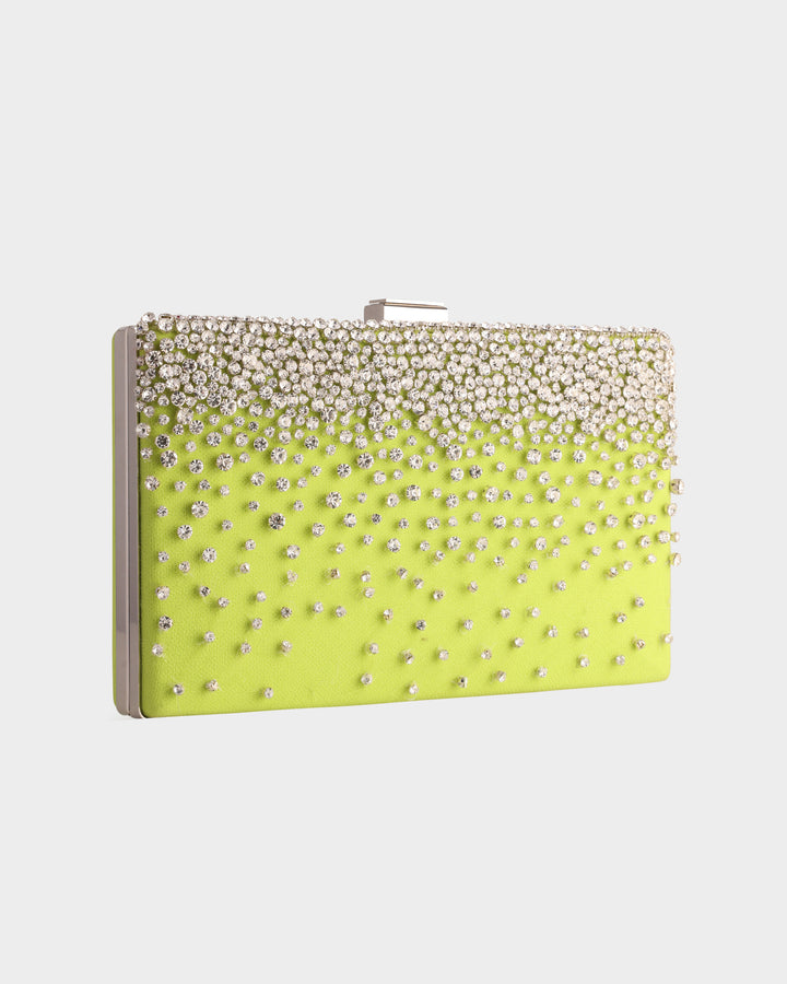 Bejeweled Lime Clutch