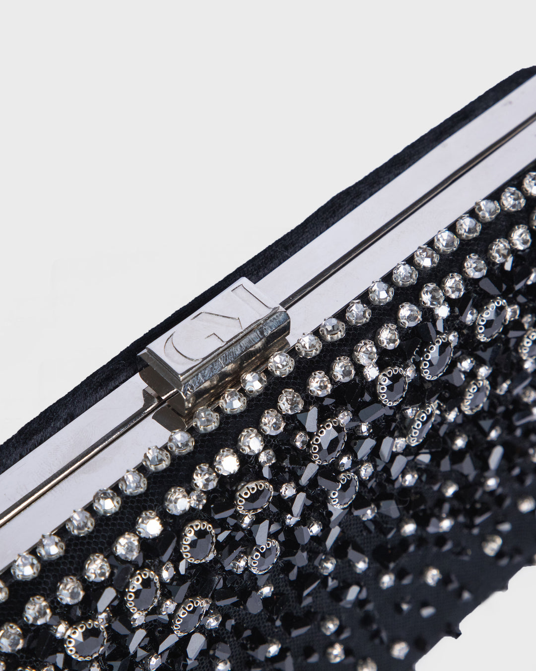 Bejeweled Black Clutch