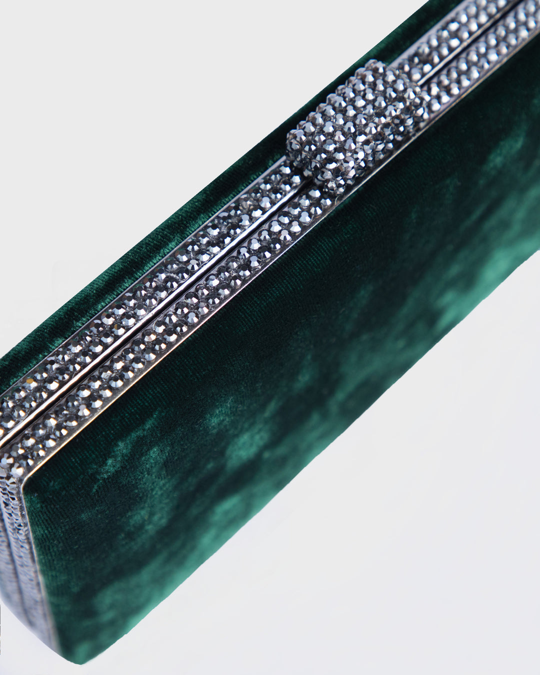 Dark Green Velvet Clutch