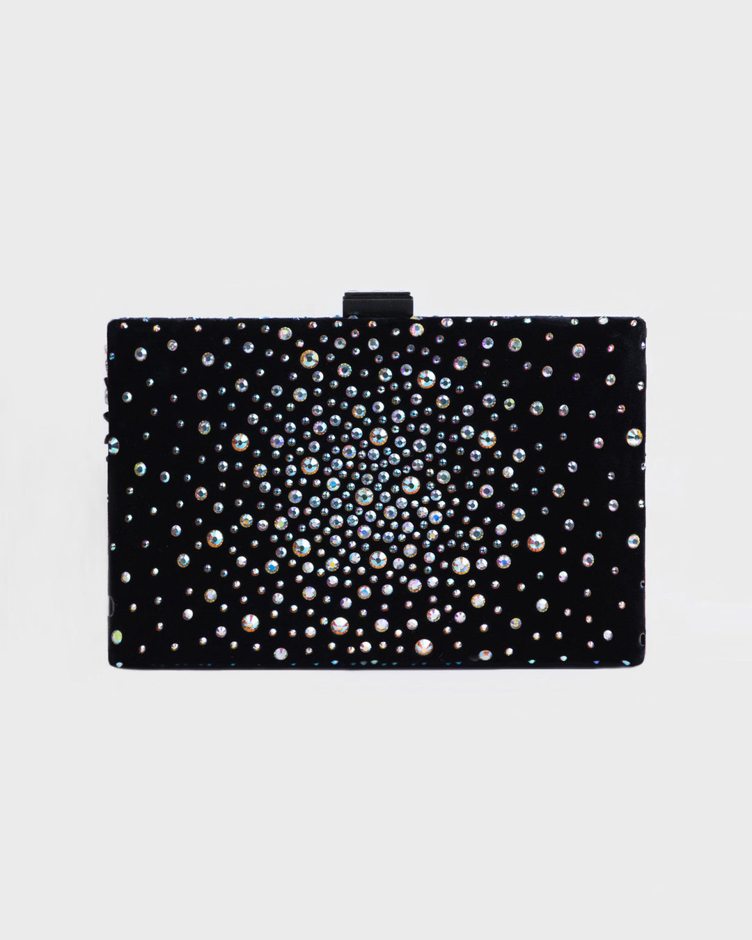 Velvet Clutch With Rhinestones