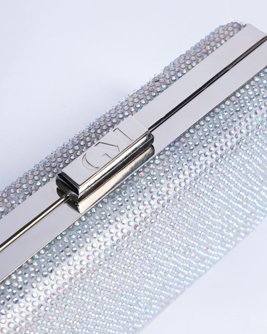 Rhinestones Silver Clutch