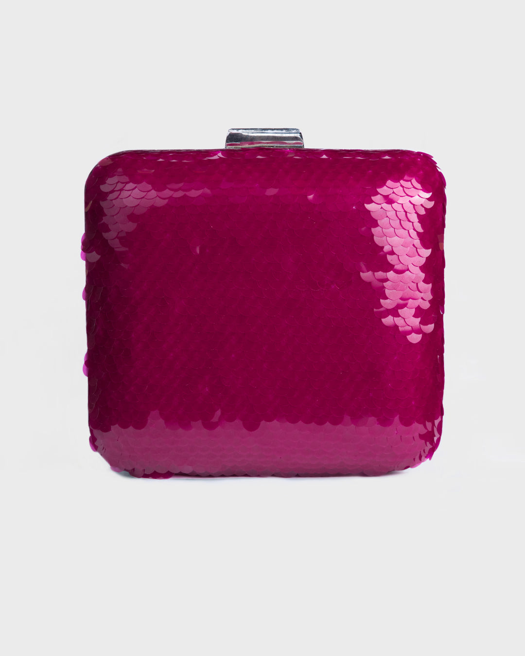 Sequins Fuchsia Clutch