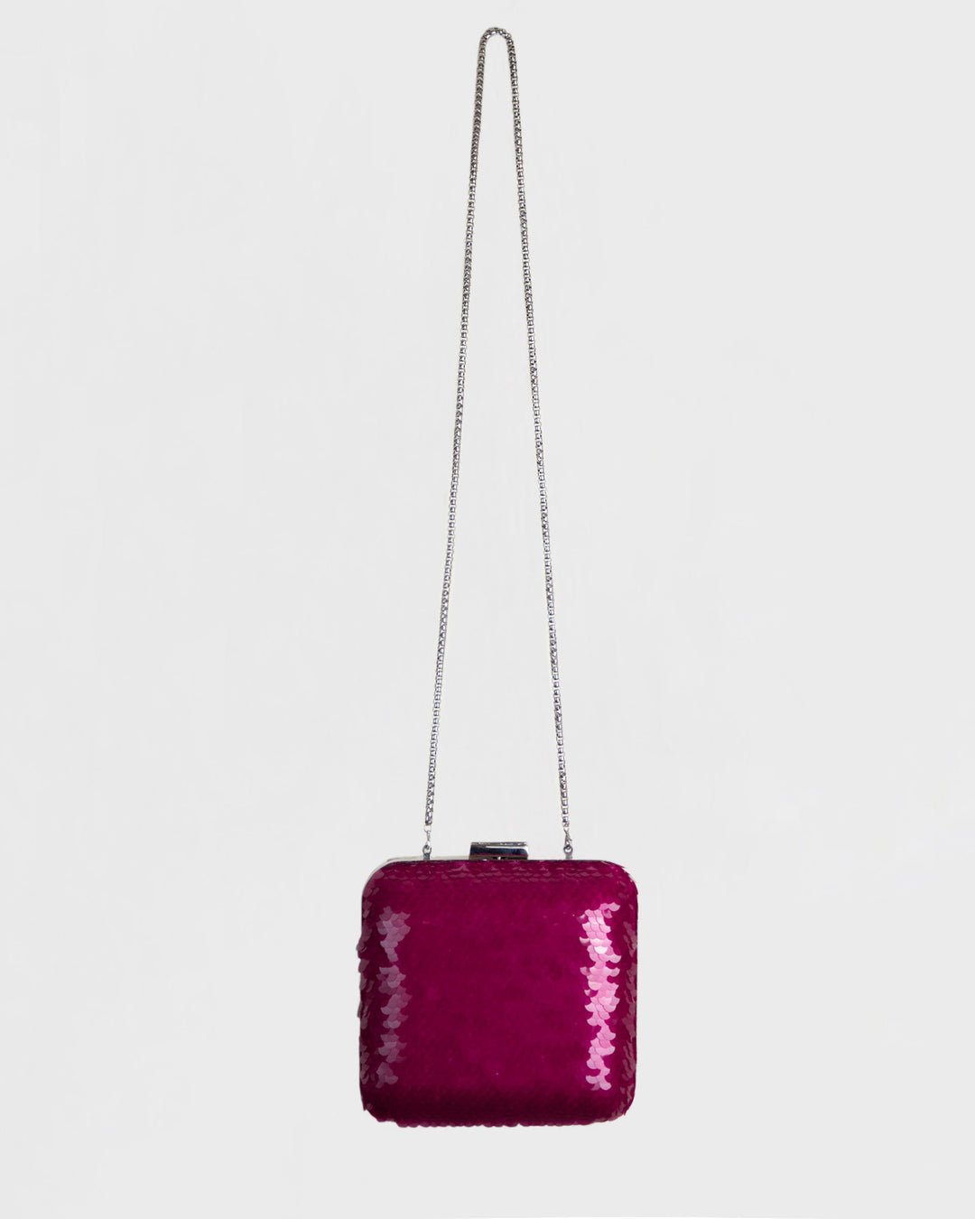 Sequins Fuchsia Clutch