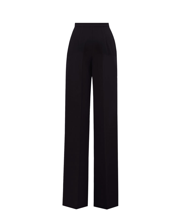 Straight-Cut Crepe Pants