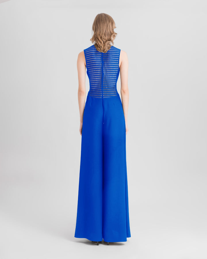 Flared Cut Royal Blue Jumpsuit