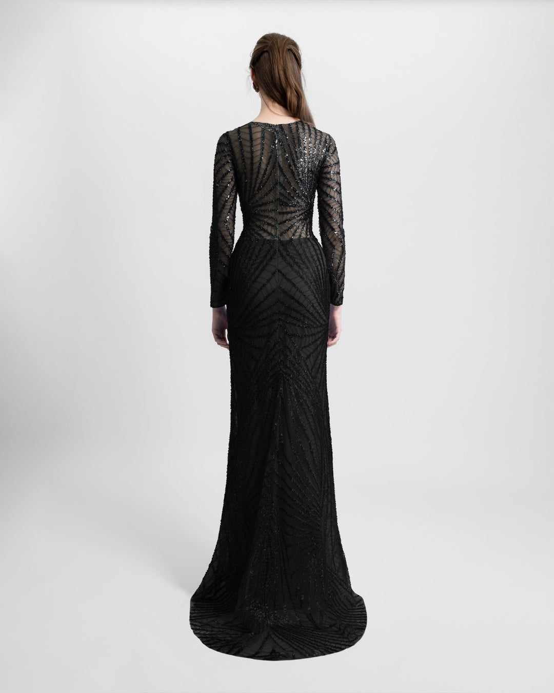 Fully Beaded Black Dress