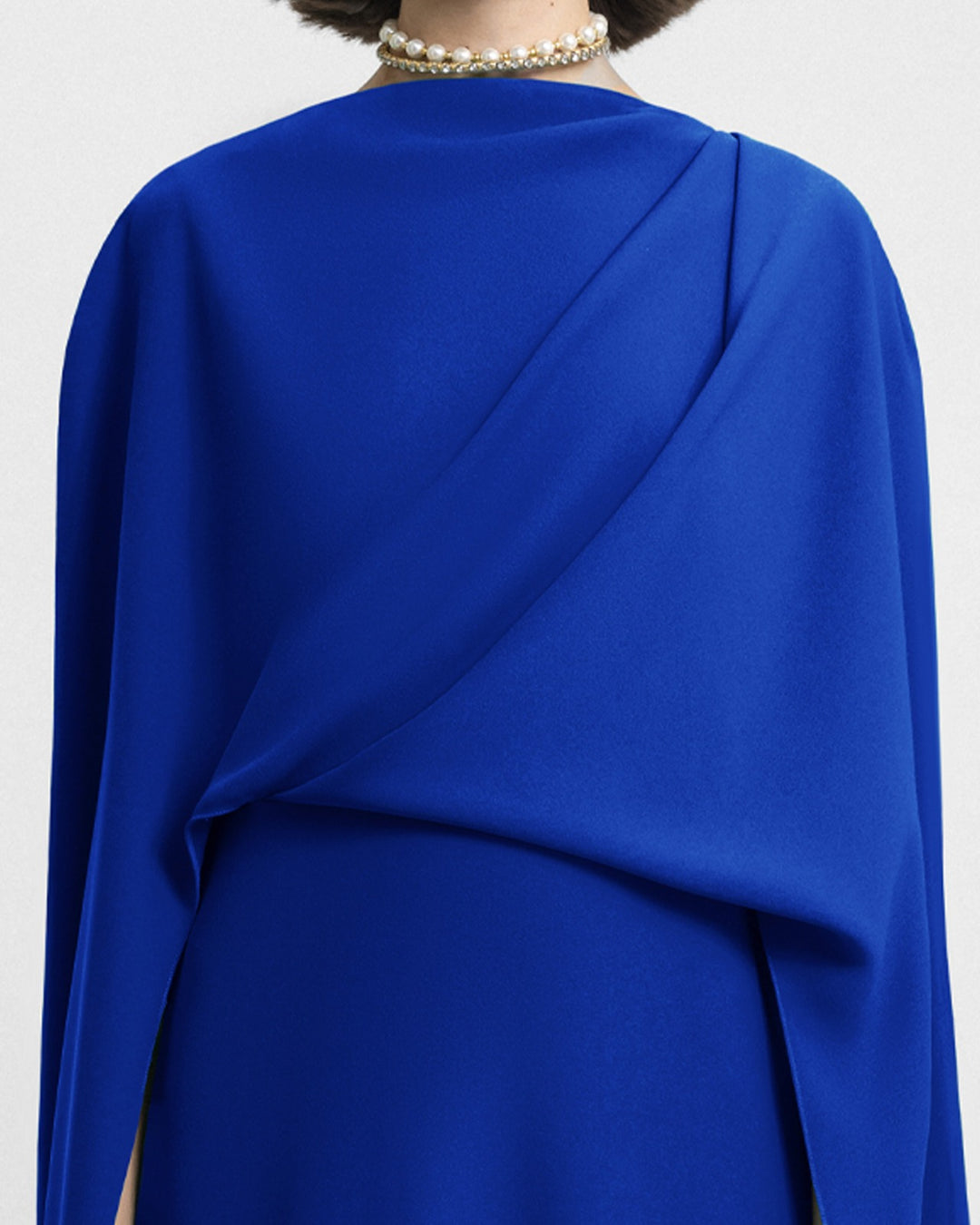 Draped Long Royal Blue Kaftan