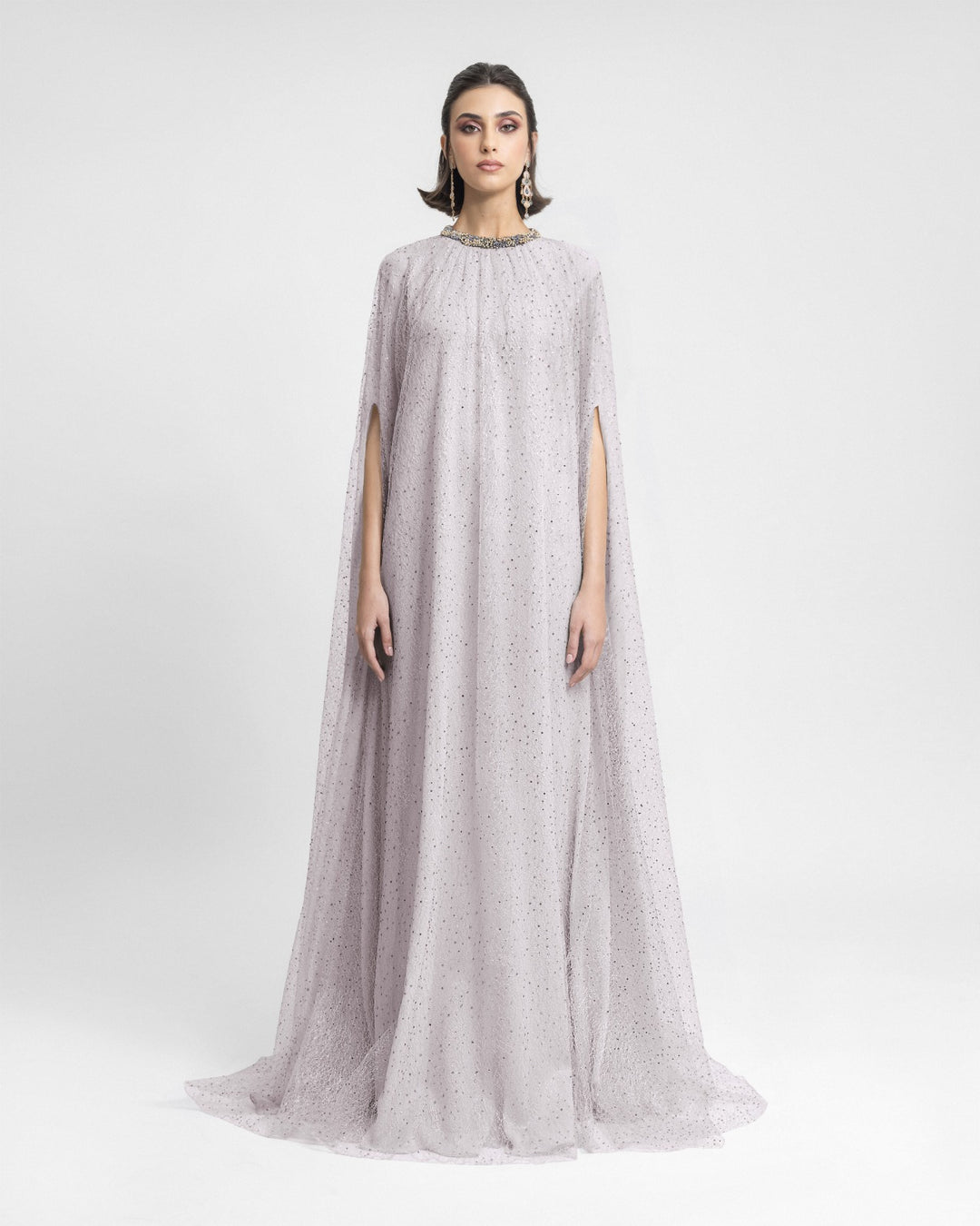 Loose-Cut Light Lilac Kaftan